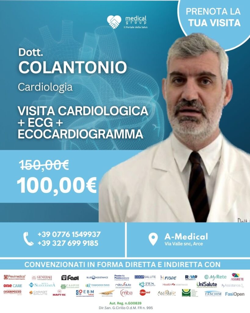 visita cardiologica + ecg + ecocardiogramma