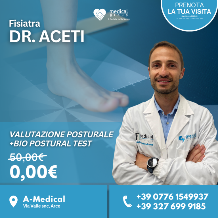 A-MEDICAL PROMO FISIOTERAPIA - VALUTAZIONE POSTURALE + BIO POSTURAL TEST - DOTTOR ACETI