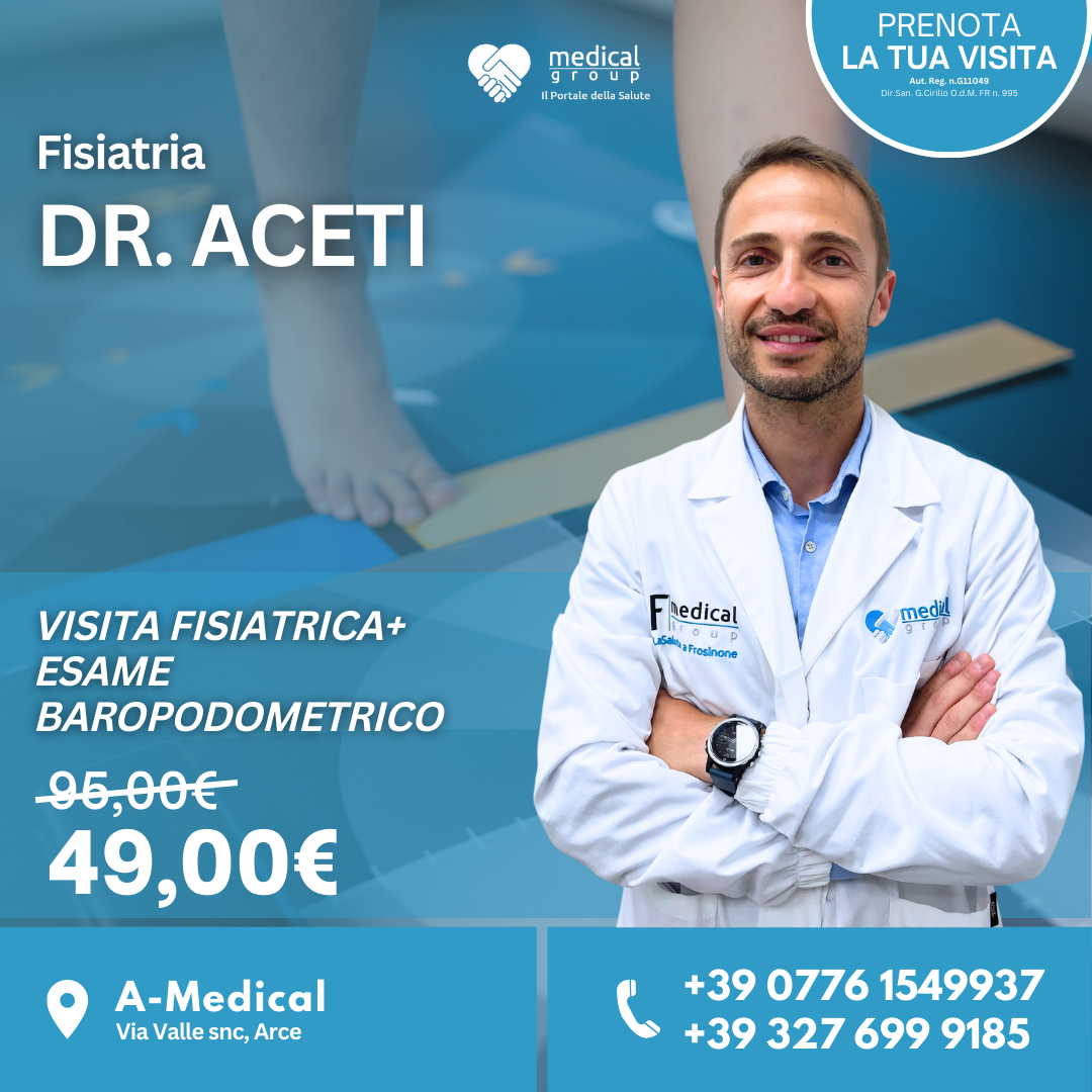 A-MEDICAL PROMO ADULTI E BAMBINI - VISITA FISIATRICA + ESAME BAROPODOMETRI - DOTTOR ACETI